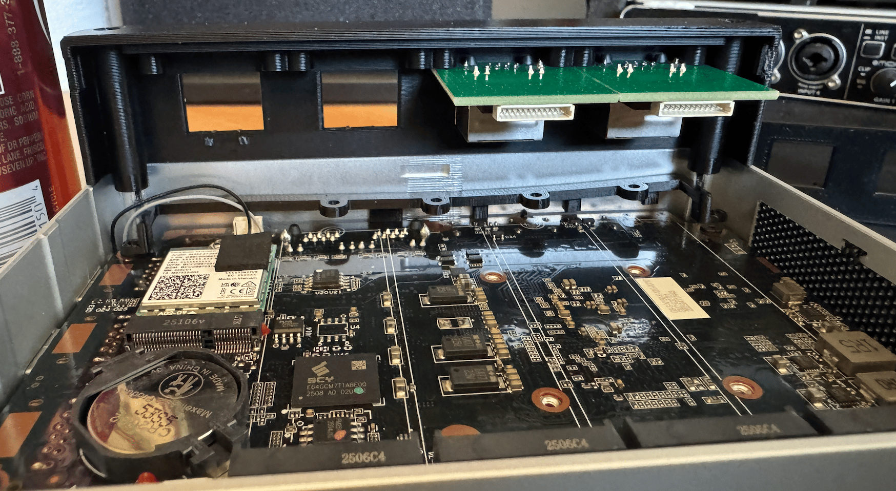 clearance issues fixed and front test print with two jacks mounted into the g9 case